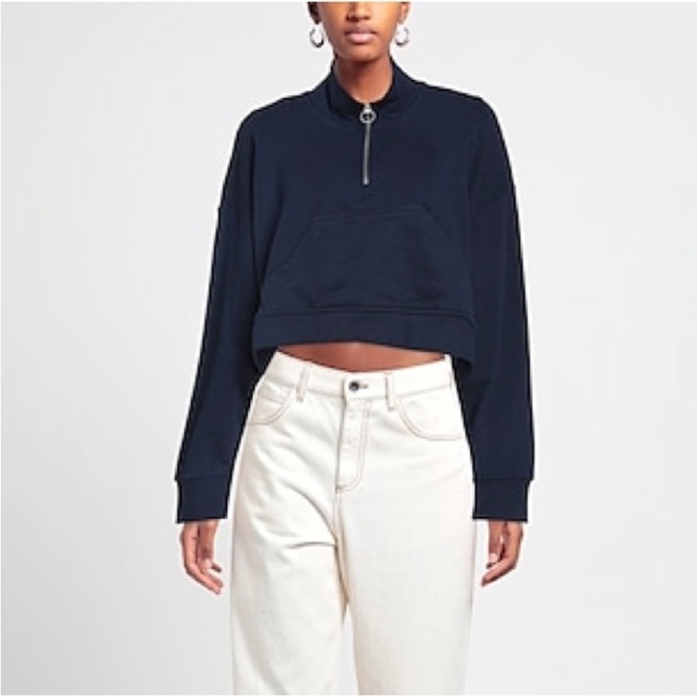 WeWoreWhat Cropped Quarterzip